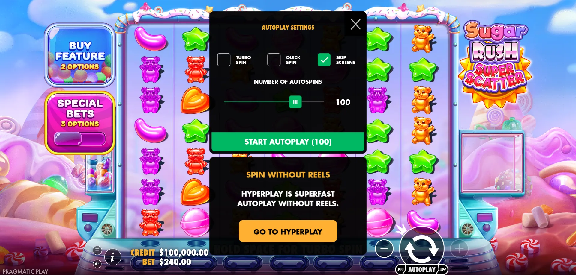 Introduktion till Sugar Rush Super Scatter