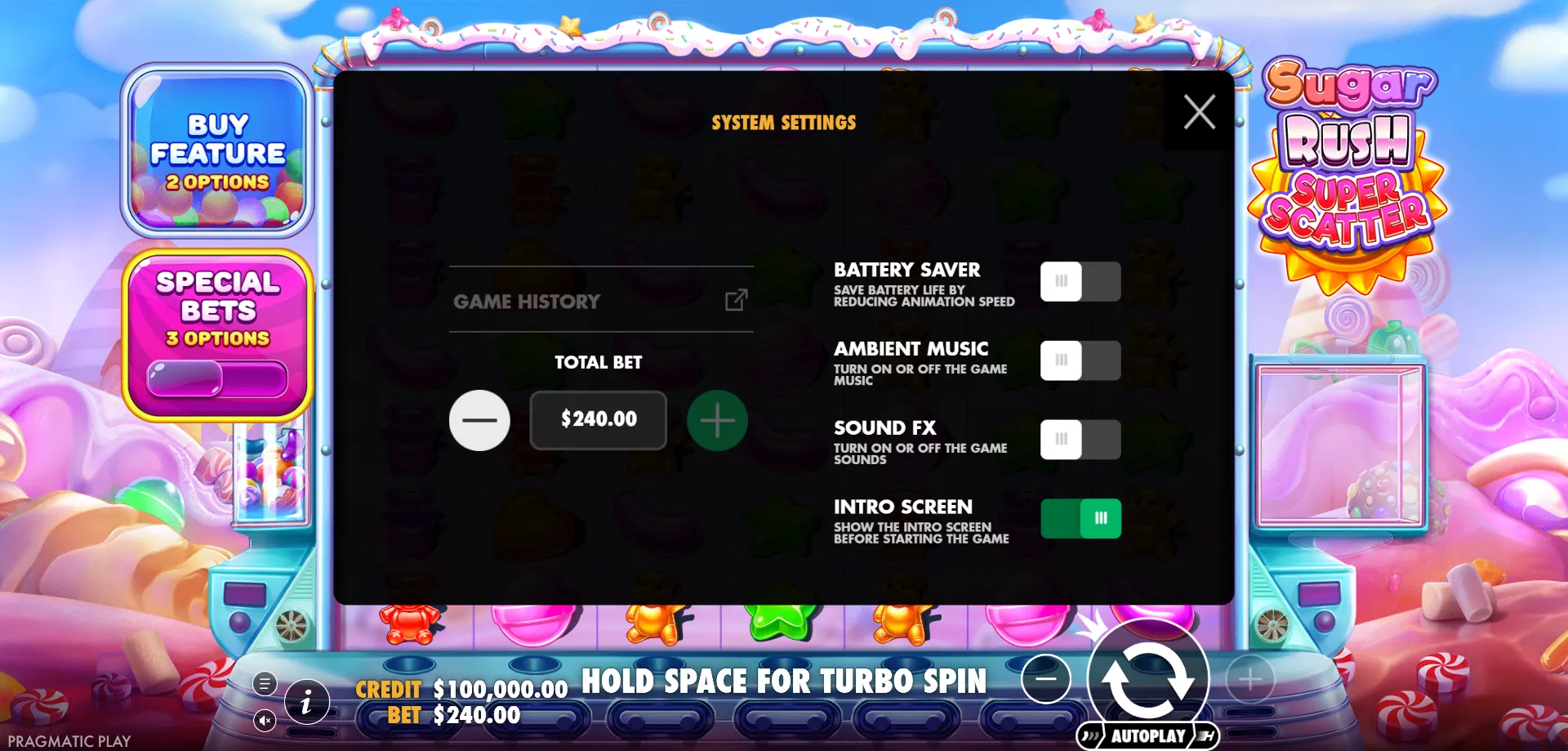 Demol&auml;ge &mdash; Spela Sugar Rush Super Scatter Gratis